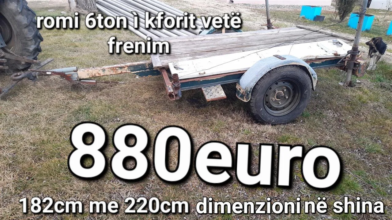 Rom Rimorkio e fortë e kforit 6ton për pesha me guma 16