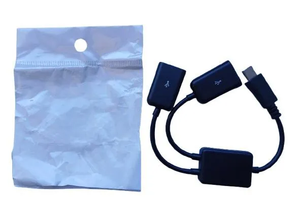 Konvertues C OTG USB Male To Dual 2.0 Female OTG-1